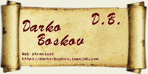 Darko Boškov vizit kartica